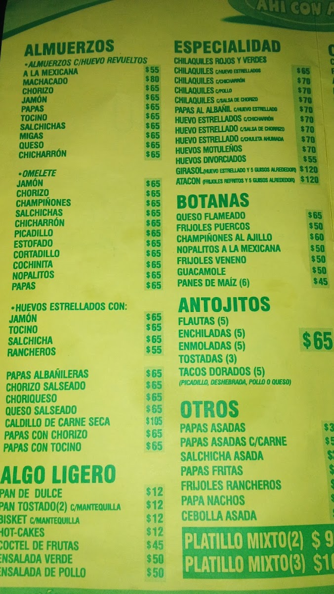 Ahi con Ariel Menu - Image 1
